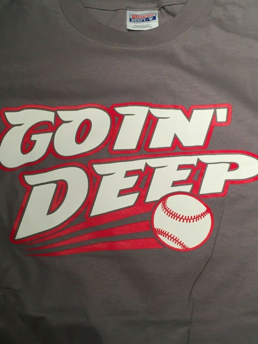 Going Deep Baseball Tee Shirt Base Ball Soft Softball Short Sleeve Go Goin XL